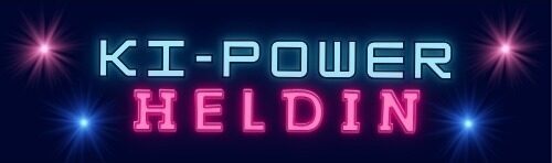 KI-Power Heldin – Logo KI für smarte Frauen